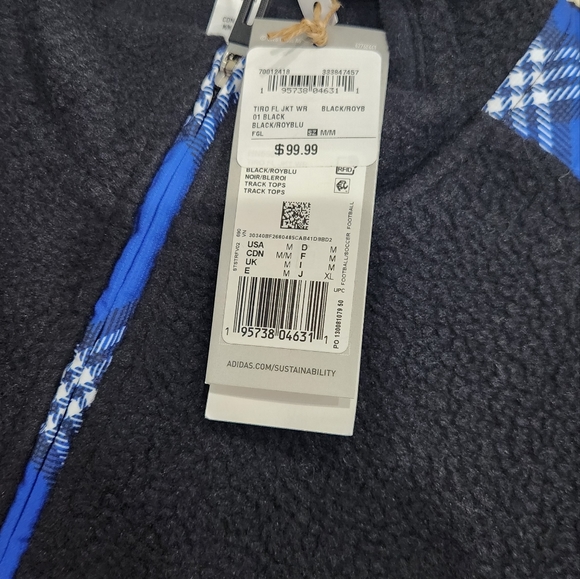 Adidas Men's Fleece Jacket - Picture 2 of 3